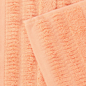 Mika Smart Twist Cotton Solid Textured Ribbed Face Towels, Set of 12