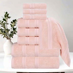 Smart Dry Zero Twist Cotton Medium Weight 9 Piece Assorted Towel Set