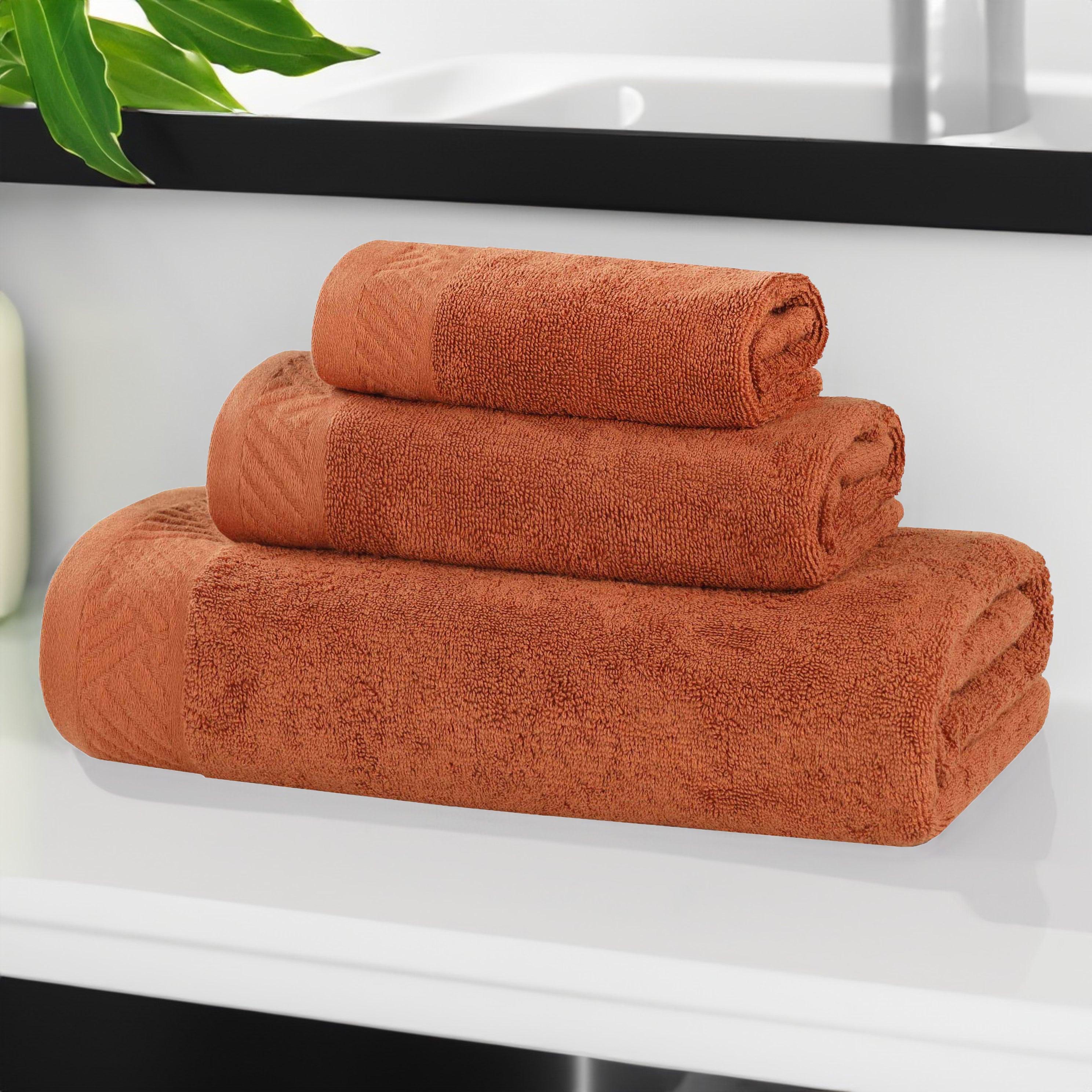 Basketweave Egyptian Cotton Solid 3 Piece Assorted Towel Set - Towel Set by Superior