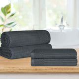 Soho Ribbed Cotton Absorbent 2 Piece Bath Sheet Towel Set - Bath Sheet by Superior