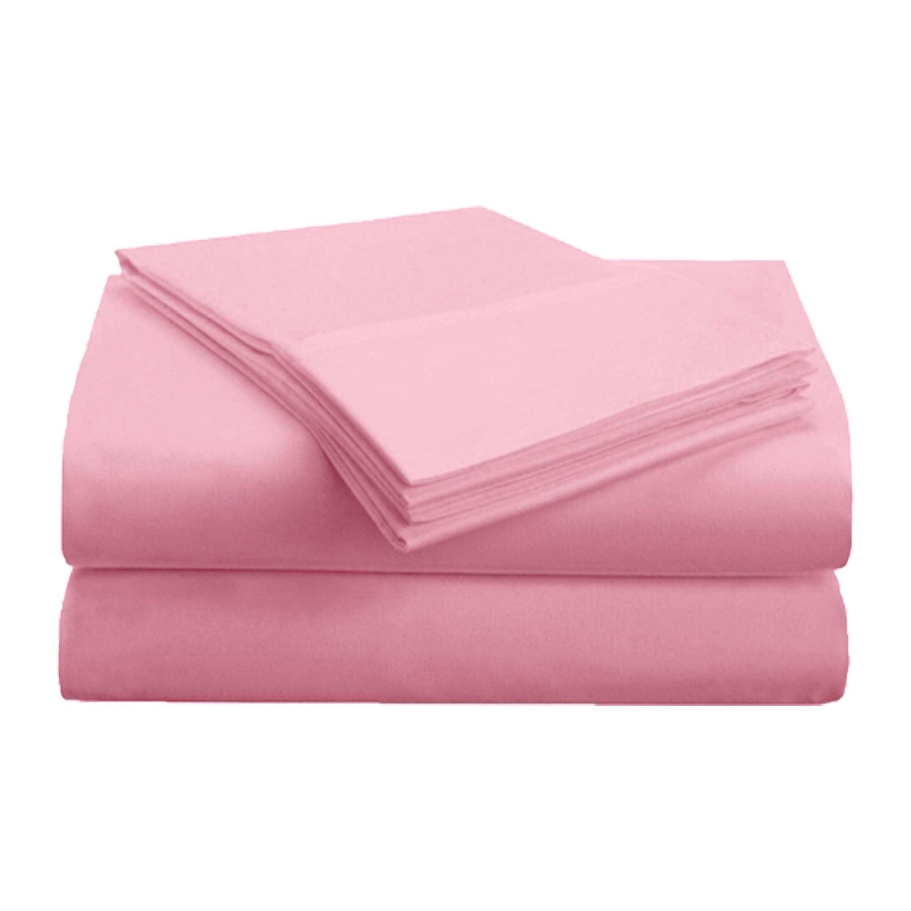 Brushed Microfiber Deep Pocket Breathable 4 Piece Bed Sheet Set - Pink