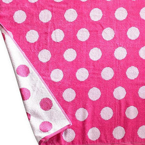 Polka Dot Cotton Oversized 2 Piece Beach Towel Set - Beach Towel by Superior - Superior 