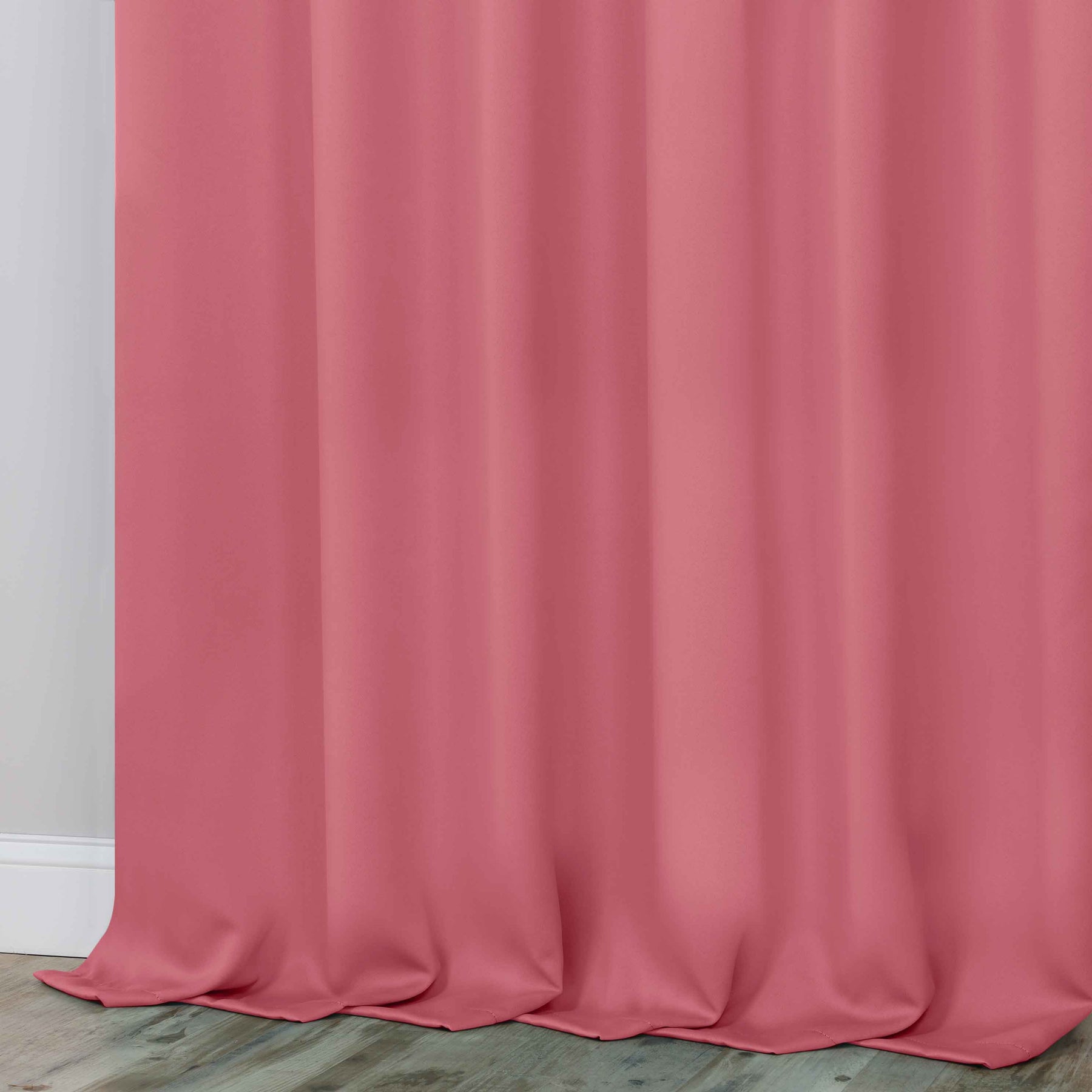 Classic Modern Solid Room Darkening Blackout Curtain Panels, Set of 2 - Pink