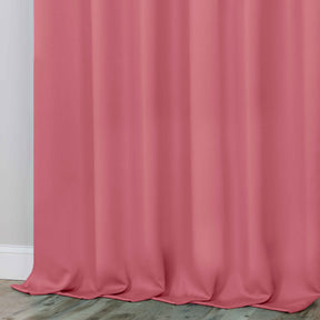 Classic Modern Solid Room Darkening Blackout Curtain Panels, Set of 2 - Pink