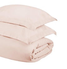 Egyptian Cotton 400 Thread Count Solid Luxury Duvet Cover Set - Pink