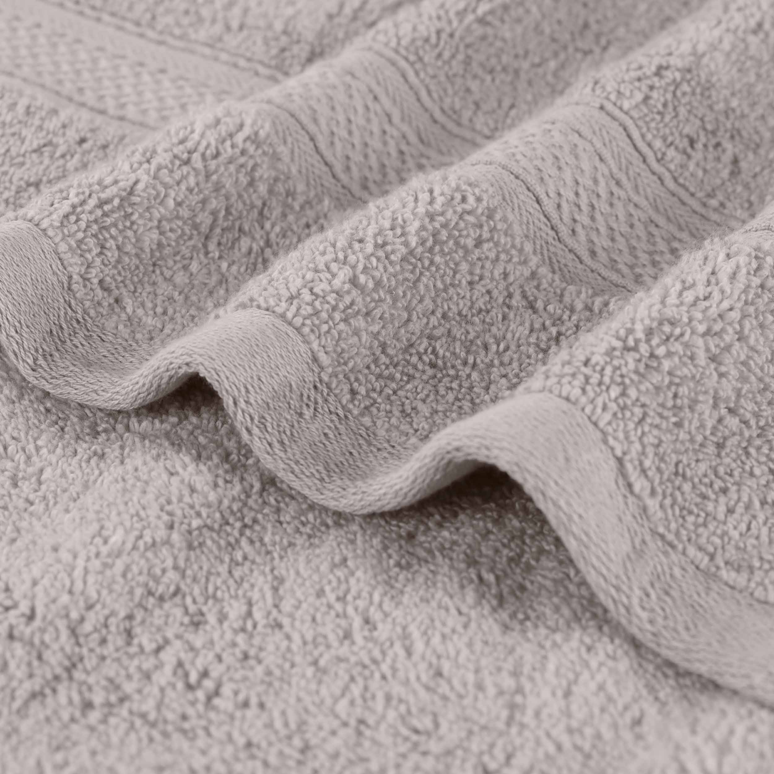 Chevron Zero Twist Solid and Jacquard Soft Cotton 12 Piece Towel Set - Towel Set by Superior