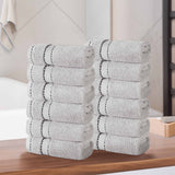 Niles Egyptian Giza Cotton Absorbent Face Towel Washcloth Set of 12 - Face Towel by Superior