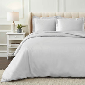 1200 Thread Count Egyptian Solid Cotton Duvet Cover Set