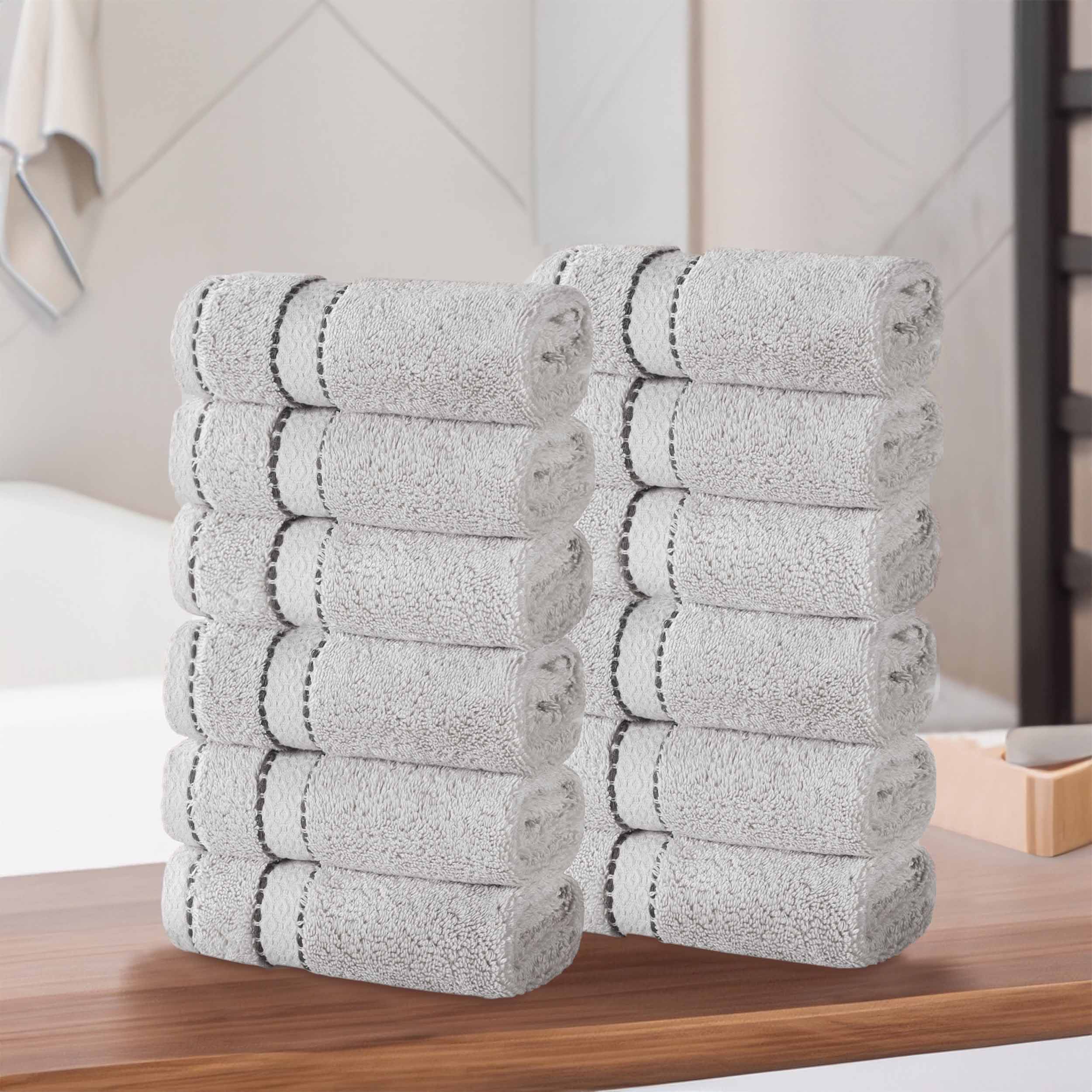 Niles Egyptian Giza Cotton Plush Heavyweight Soft 12 Piece Towel Set - Towel Set by Superior