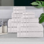 Hays Cotton Medium Weight 12 Piece Assorted Bathroom Towel Set - Towel Set by Superior