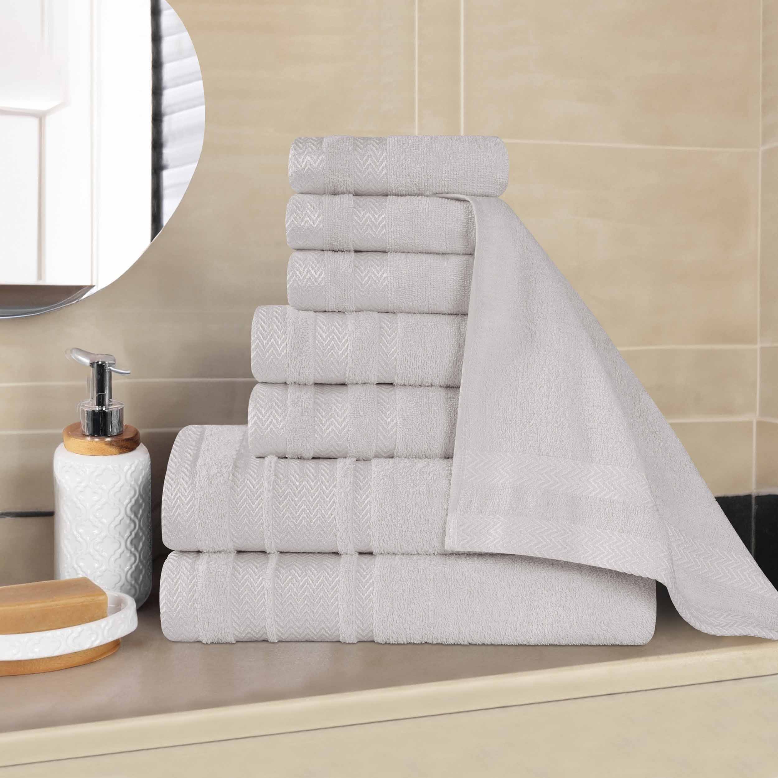 Hays Cotton Medium Weight 8 Piece Assorted Bathroom Towel Set - Towel Set by Superior