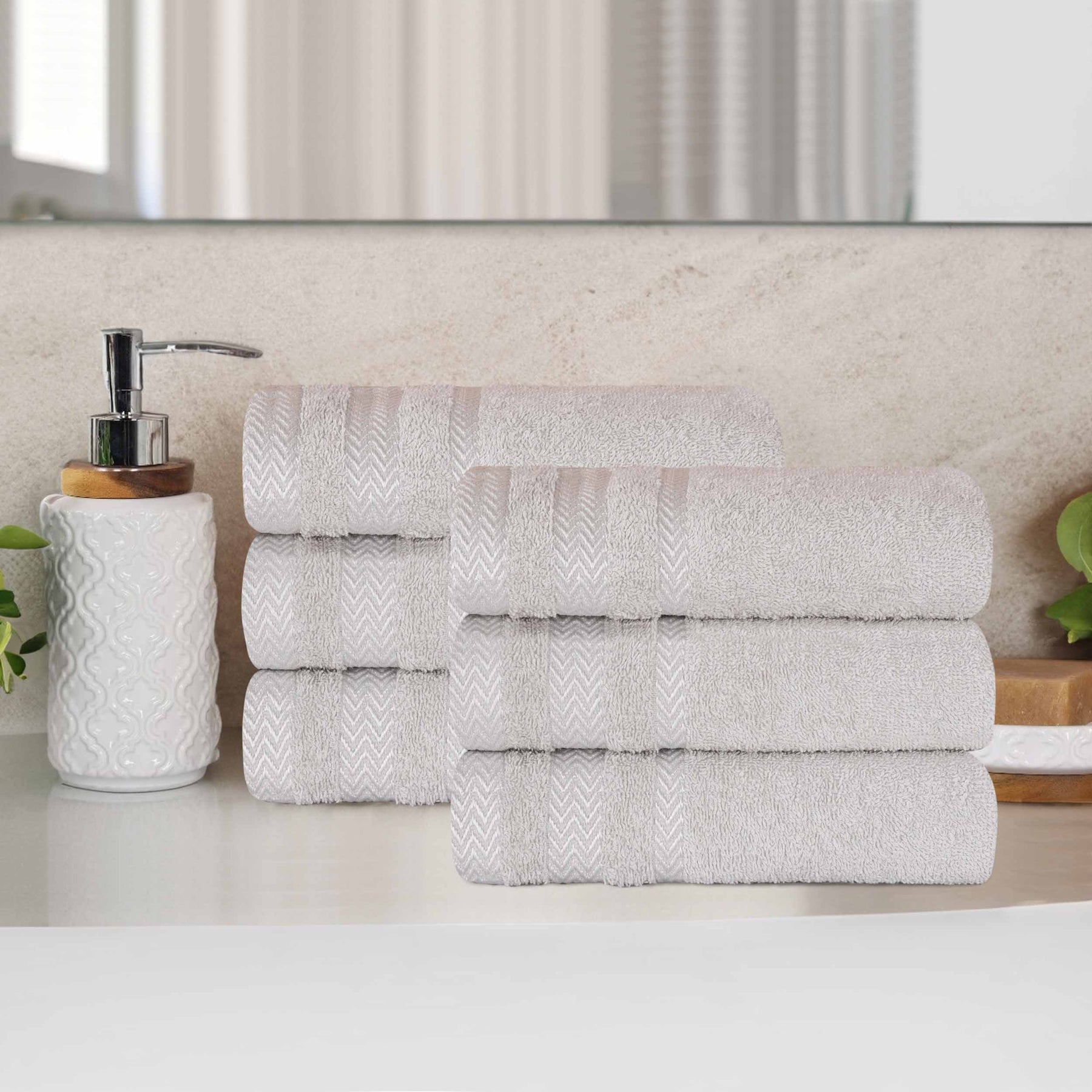 Hays Cotton Medium Weight Soft Hand Towel Set of 6