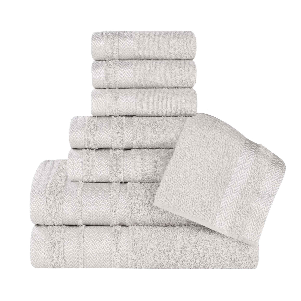 Hays Cotton Medium Weight 8 Piece Assorted Bathroom Towel Set