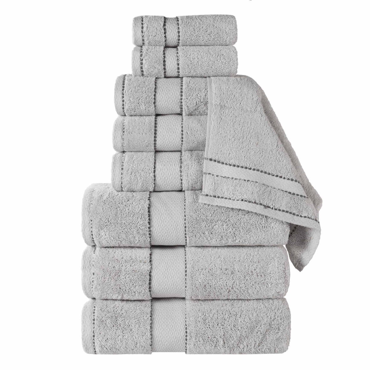 Niles Egyptian Giza Cotton Plush Heavyweight Soft 9 Piece Towel Set