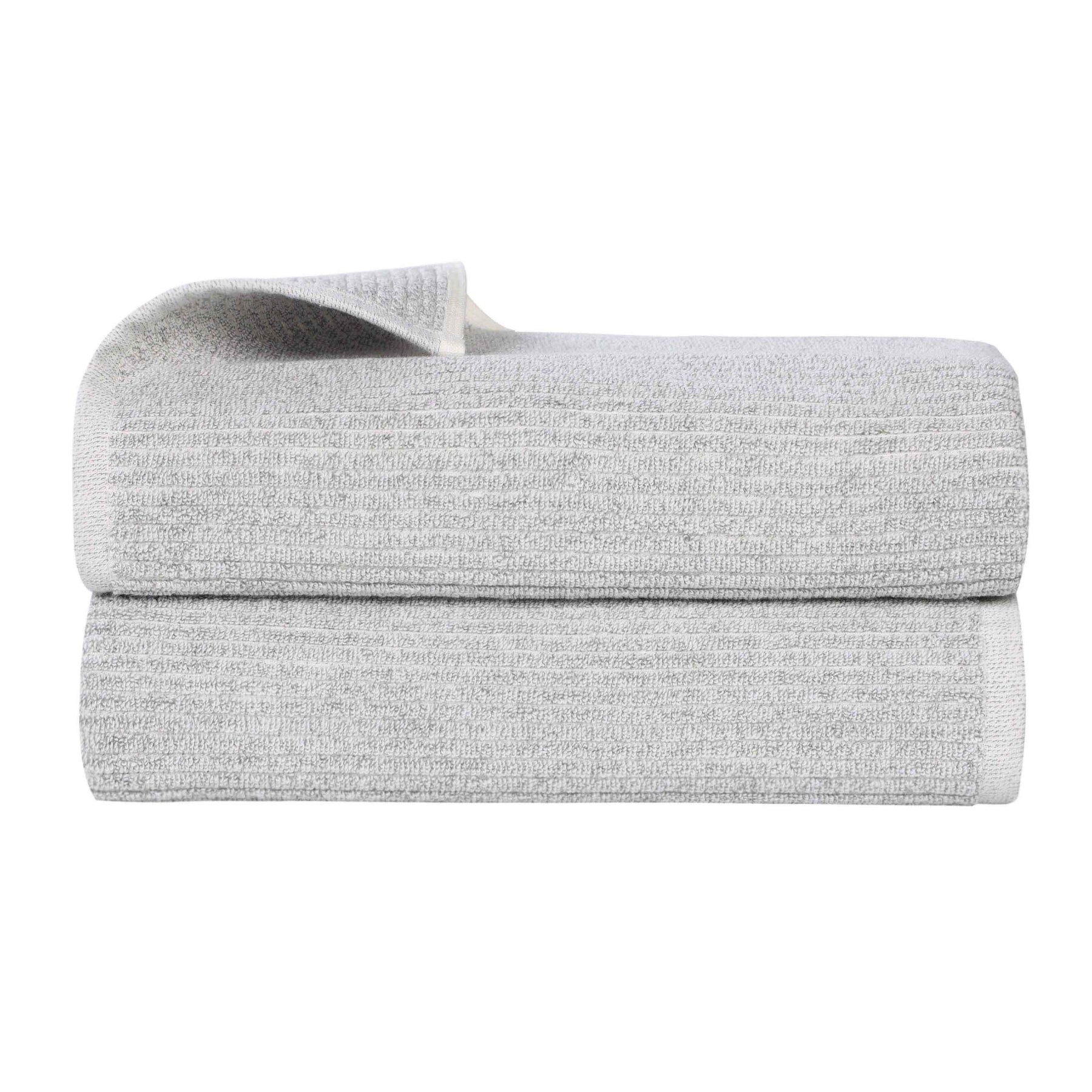 Destin Cotton Blend Medium Weight Ribbed Bath Sheets, Set of 2