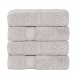 Chevron Zero Twist Solid and Jacquard Soft Cotton Hand Towel Set of 6 - Hand Towel by Superior