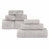 Chevron Zero Twist Solid and Jacquard Soft Cotton 6 Piece Towel Set - Towel Set by Superior