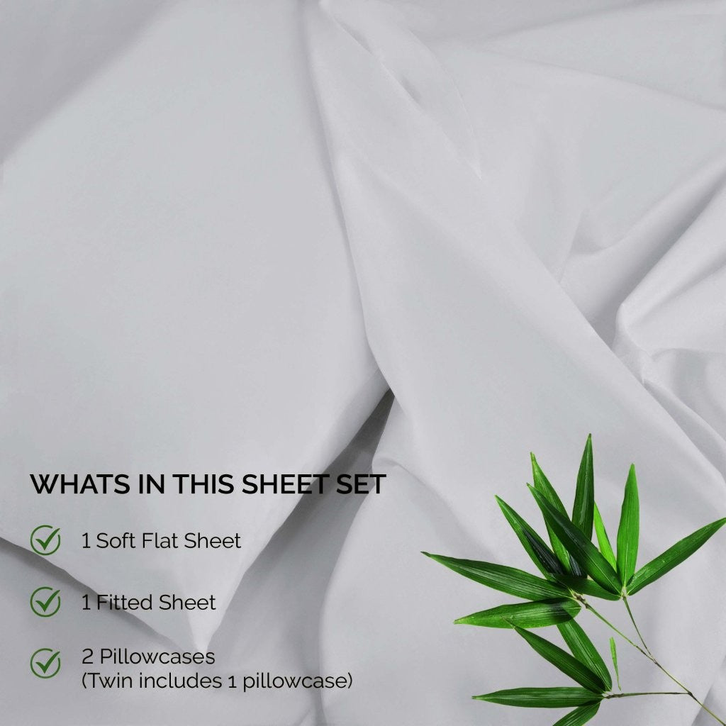 Rayon From Bamboo 300 Thread Count Solid Deep Pocket Sheet Set