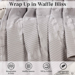 Mai Waffle Weave Honeycomb Soft Textured Cotton Blanket