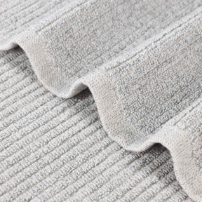 Destin Cotton Blend Textured Ribbed Face Towels Washcloths, Set of 12