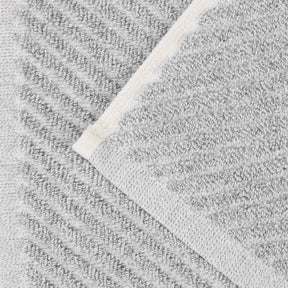 Amelia Cotton Blend Textured Diagonal Ribbed Bath Towels, Set of 2