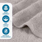 Chevron Zero Twist Solid and Jacquard Soft Cotton 12 Piece Towel Set - Towel Set by Superior