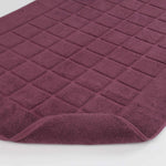 Nora Cotton Solid Absorbent Thick Checkered Washable Bath Mat Set of 2 - Bath Mats by Superior