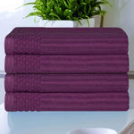 Soho Ribbed Cotton Absorbent Bath Towel Set of 4 - Bath Towel by Superior