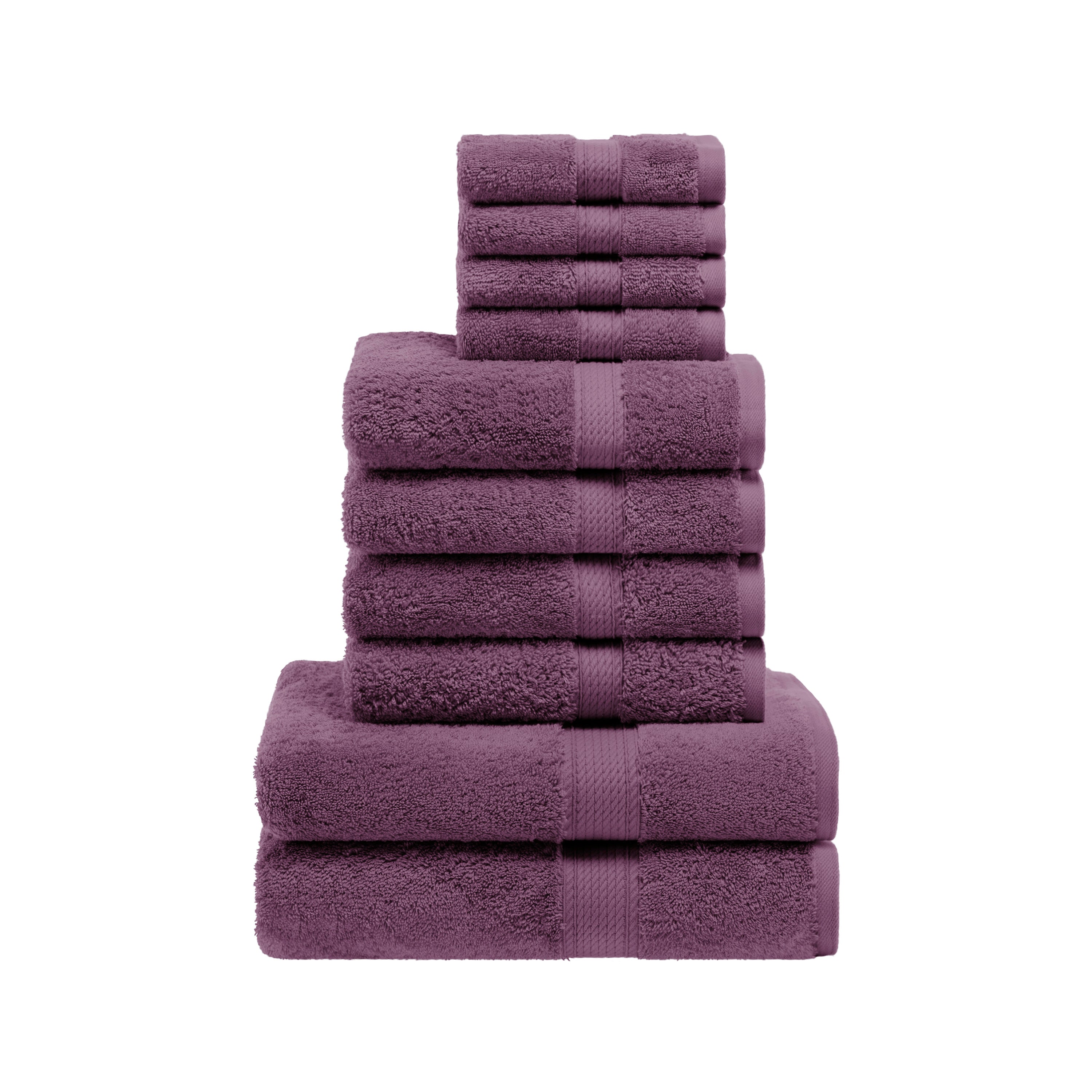 Madison Egyptian Cotton Pile Plush Heavyweight 10 Piece Towel Set - Towel Set by Superior