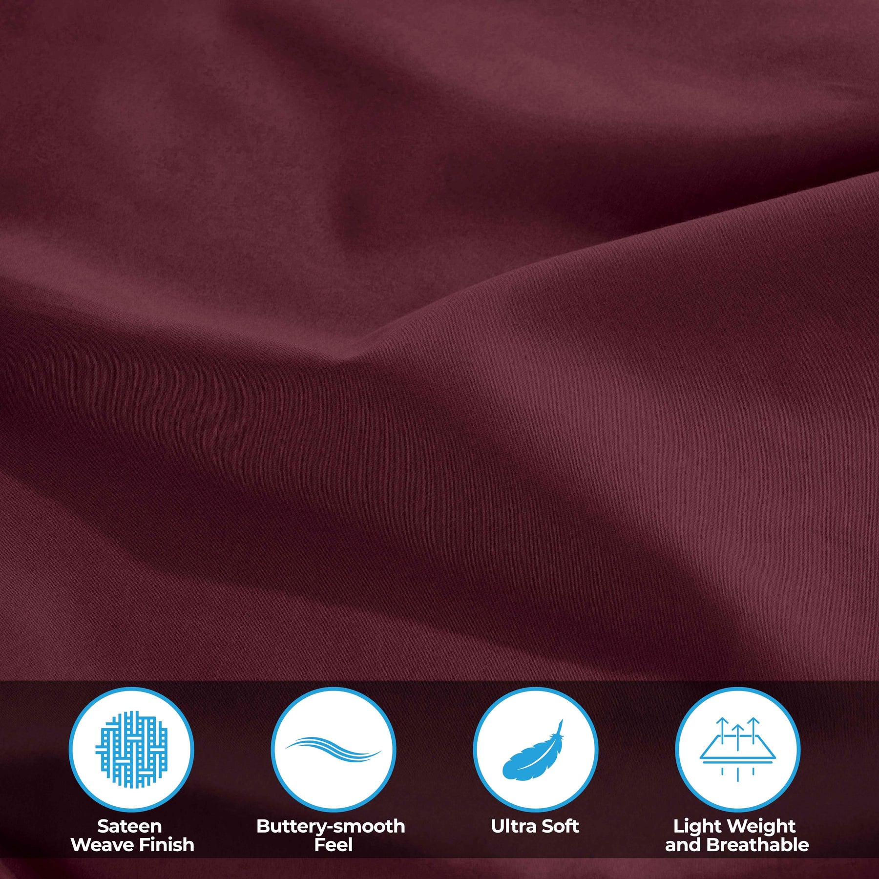 Egyptian Cotton 400 Thread Count Solid Deep Pocket Bed Sheet Set - Plum