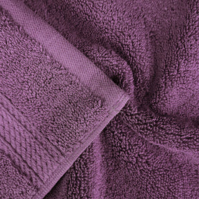 Egyptian Cotton Pile Heavyweight 6 Piece Towel Set - Plum