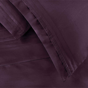 Egyptian Cotton 650 Thread Count Eco-Friendly Solid Sheet Set - Plum