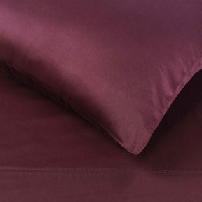 Egyptian Cotton 400 Thread Count Solid Deep Pocket Bed Sheet Set - Plum