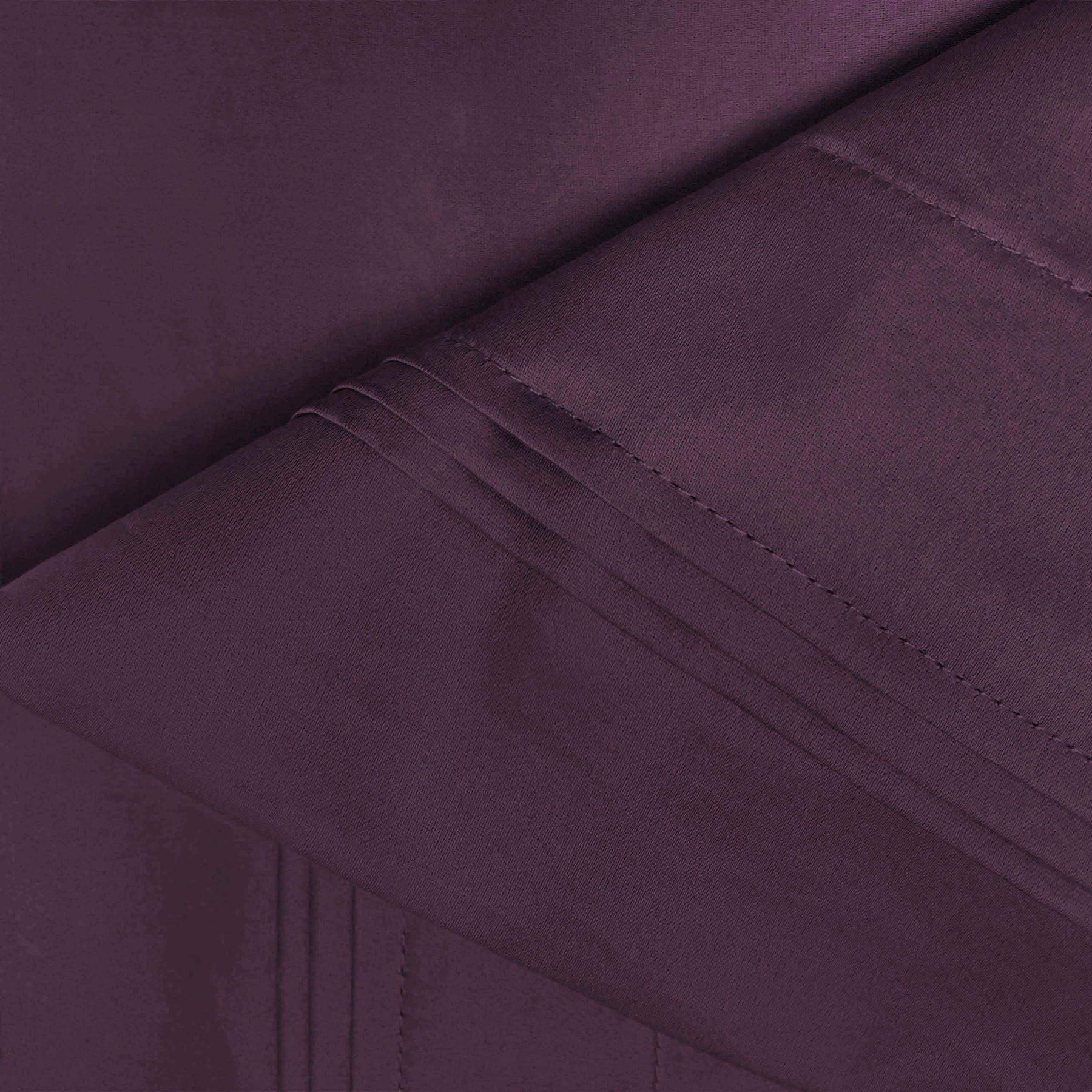 Egyptian Cotton 650 Thread Count Eco-Friendly Solid Sheet Set - Plum