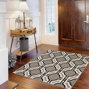 Pritchard Geometric Trellis Indoor Area Rugs or Runner Rug - Gray