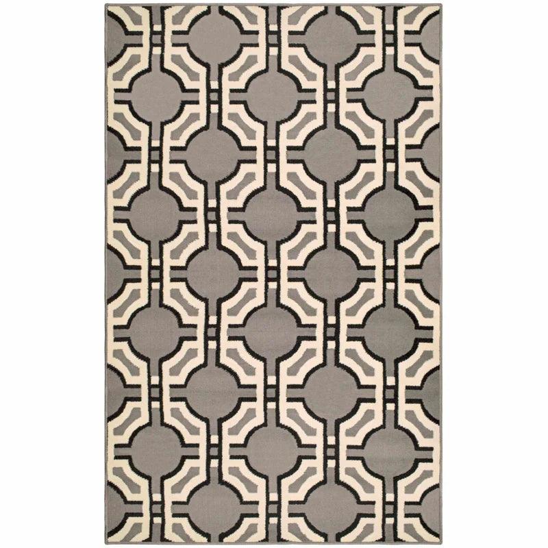 Pritchard Geometric Trellis Indoor Area Rugs or Runner Rug - Gray