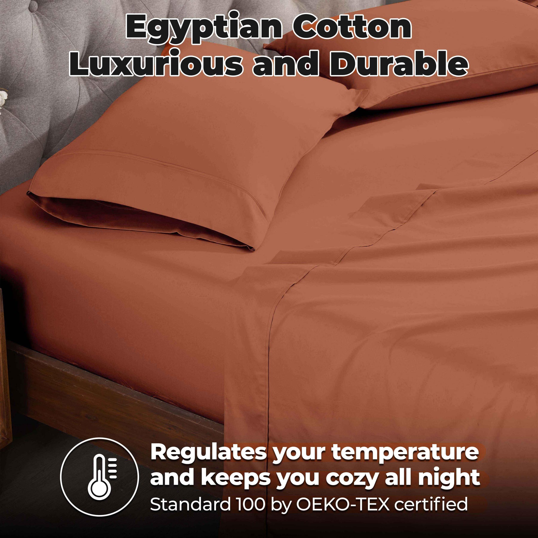 Egyptian Cotton 300 Thread Count Solid Deep Pocket Sheet Set - Sheet Set by Superior - Superior 