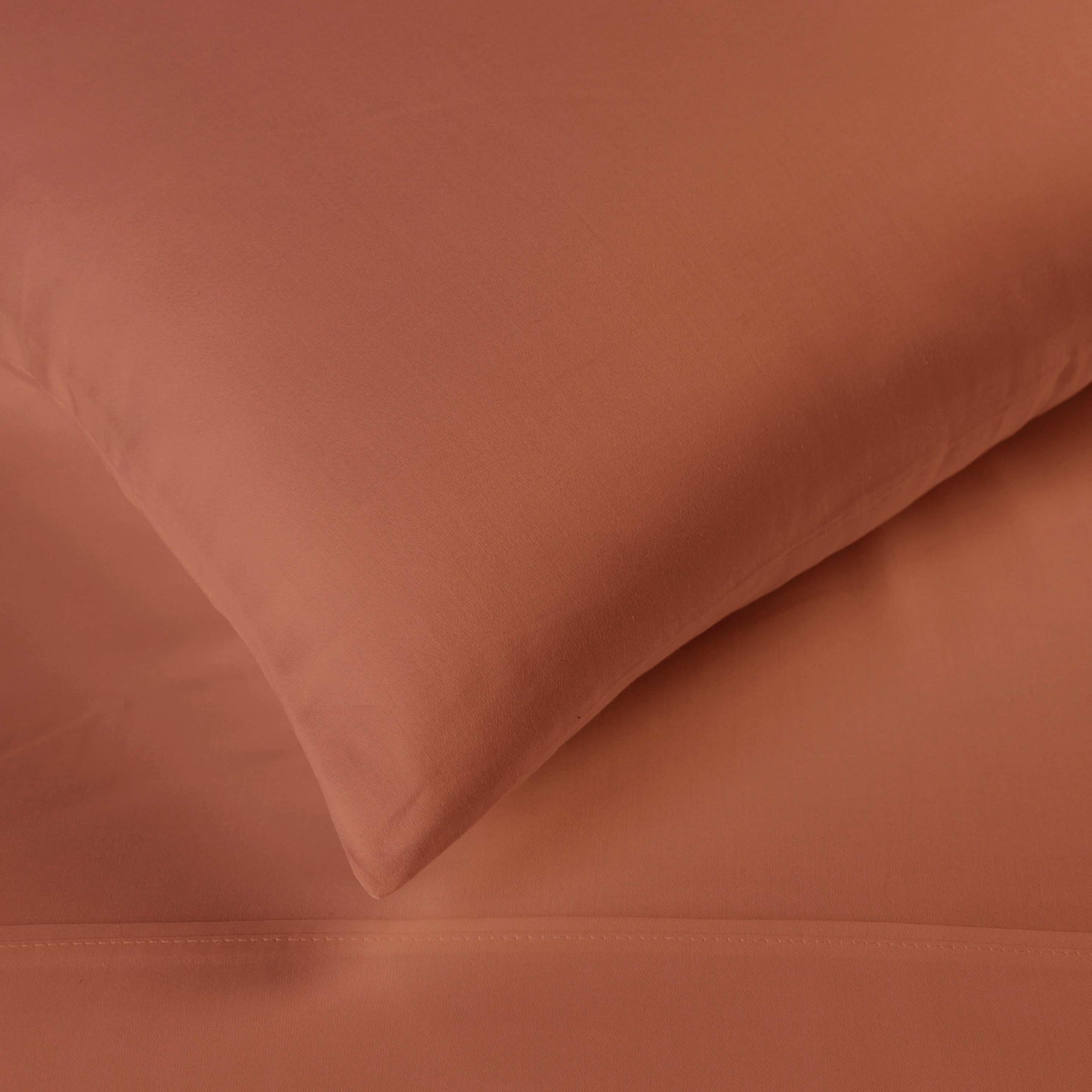 Egyptian Cotton 300 Thread Count Solid Deep Pocket Bed Sheet Set - Pumpkin