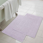 Nora Cotton Solid Absorbent Thick Checkered Washable Bath Mat Set of 2 - Bath Mats by Superior