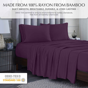 Rayon From Bamboo 300 Thread Count Solid Deep Pocket Sheet Set