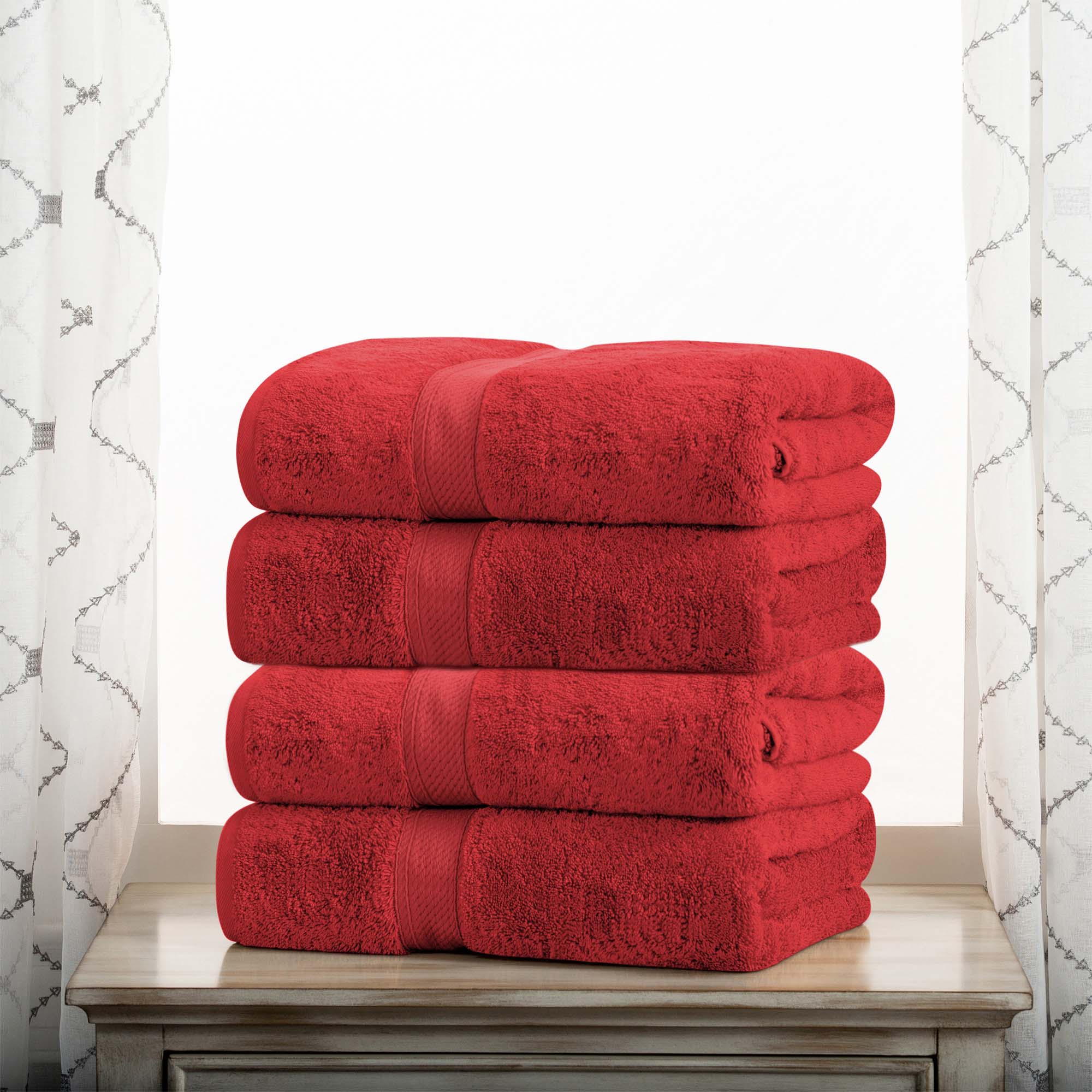 Madison Egyptian Cotton Pile Heavyweight 4 Piece Bath Towel Set - Bath Towel by Superior