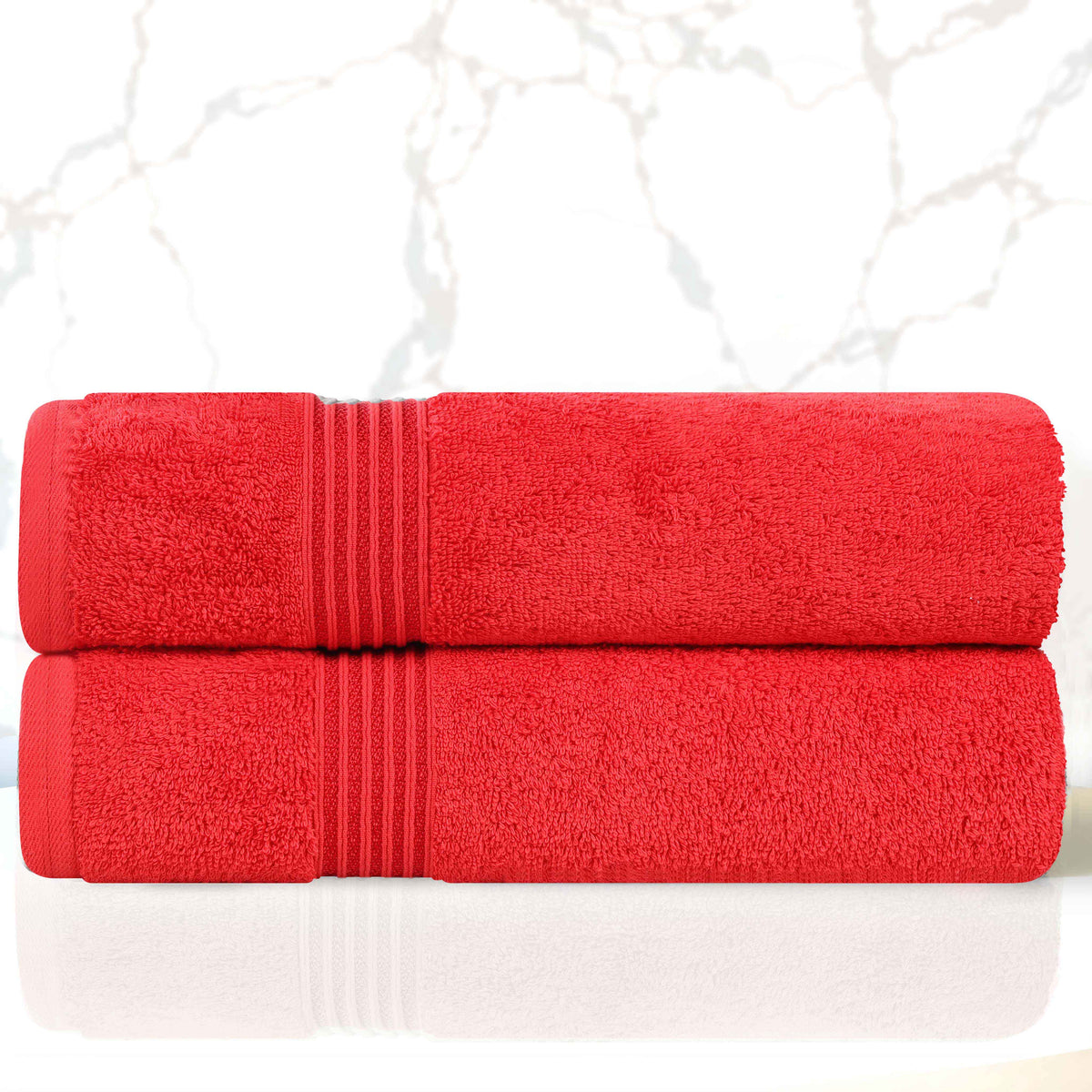 Heritage Egyptian Cotton Plush Absorbent Luxury Bath Towel Set of 2 - Bath Towel by Superior