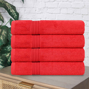 Heritage Egyptian Cotton Plush Absorbent Luxury Bath Towel Set of 4