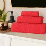 Chevron Zero Twist Jaquard Cotton 3 Piece Bathroom Towel Set - Towel Set by Superior