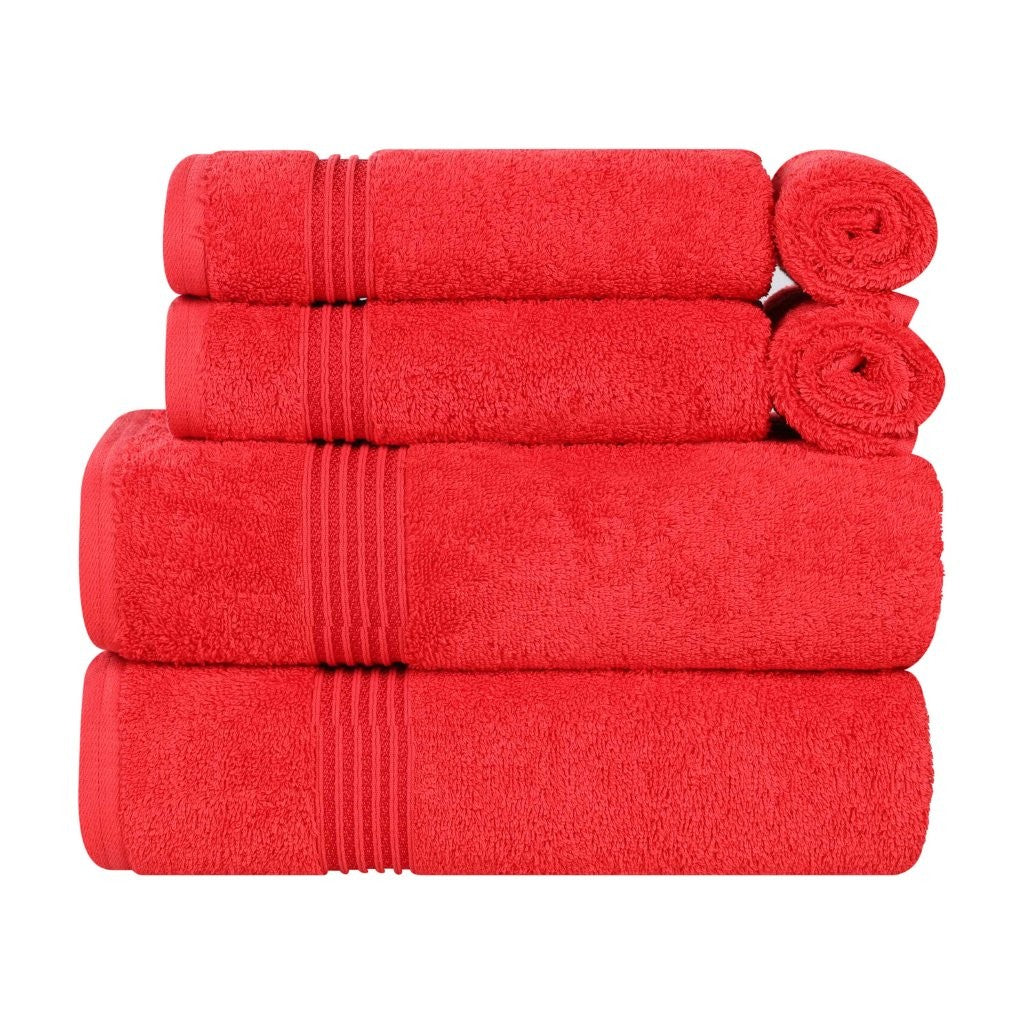 Heritage Egyptian Cotton Plush Absorbent Luxury 6 Piece Towel Set