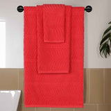 Chevron Zero Twist Jaquard Cotton 3 Piece Bathroom Towel Set - Towel Set by Superior