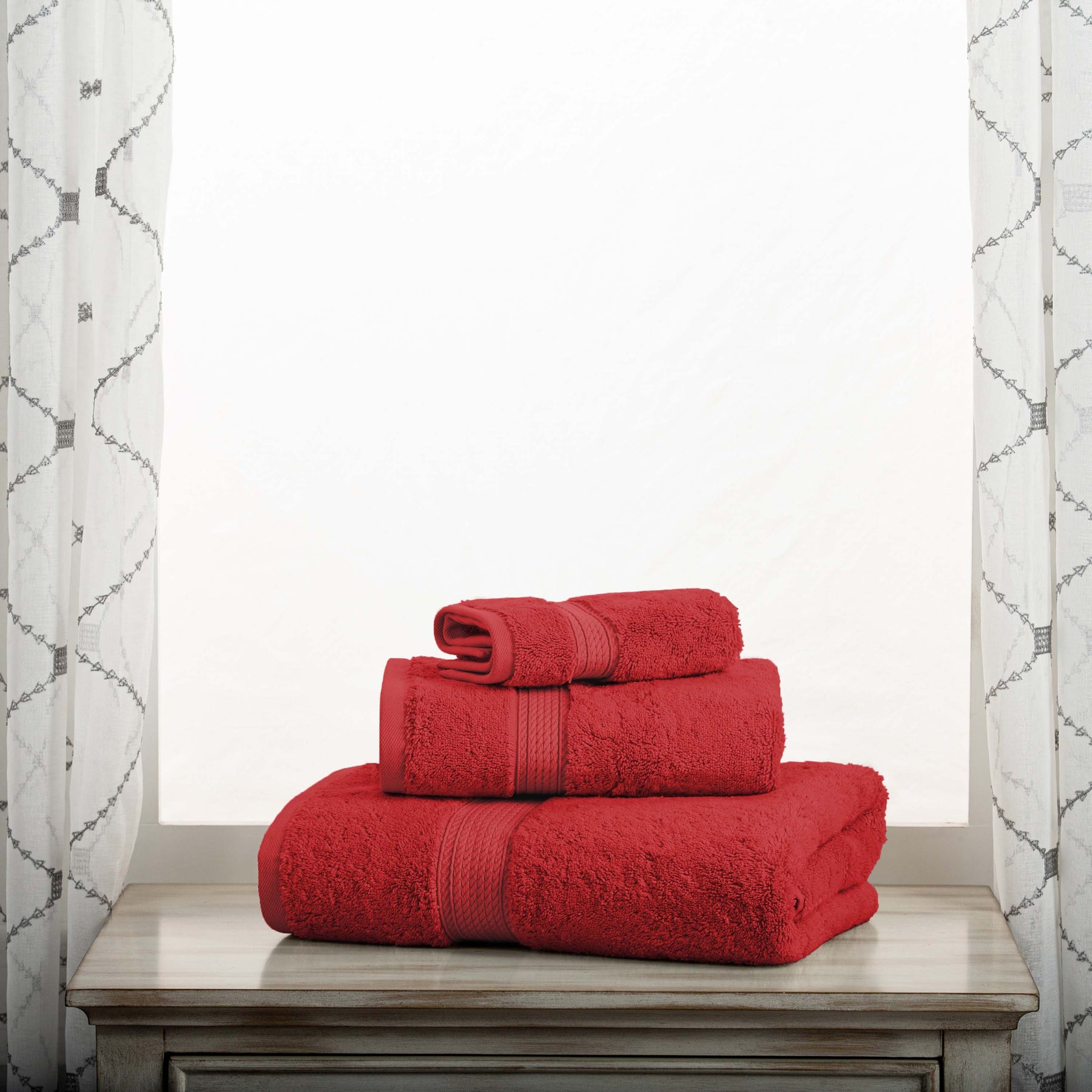 Madison Egyptian Cotton Pile Plush Heavyweight 3 Piece Towel Set