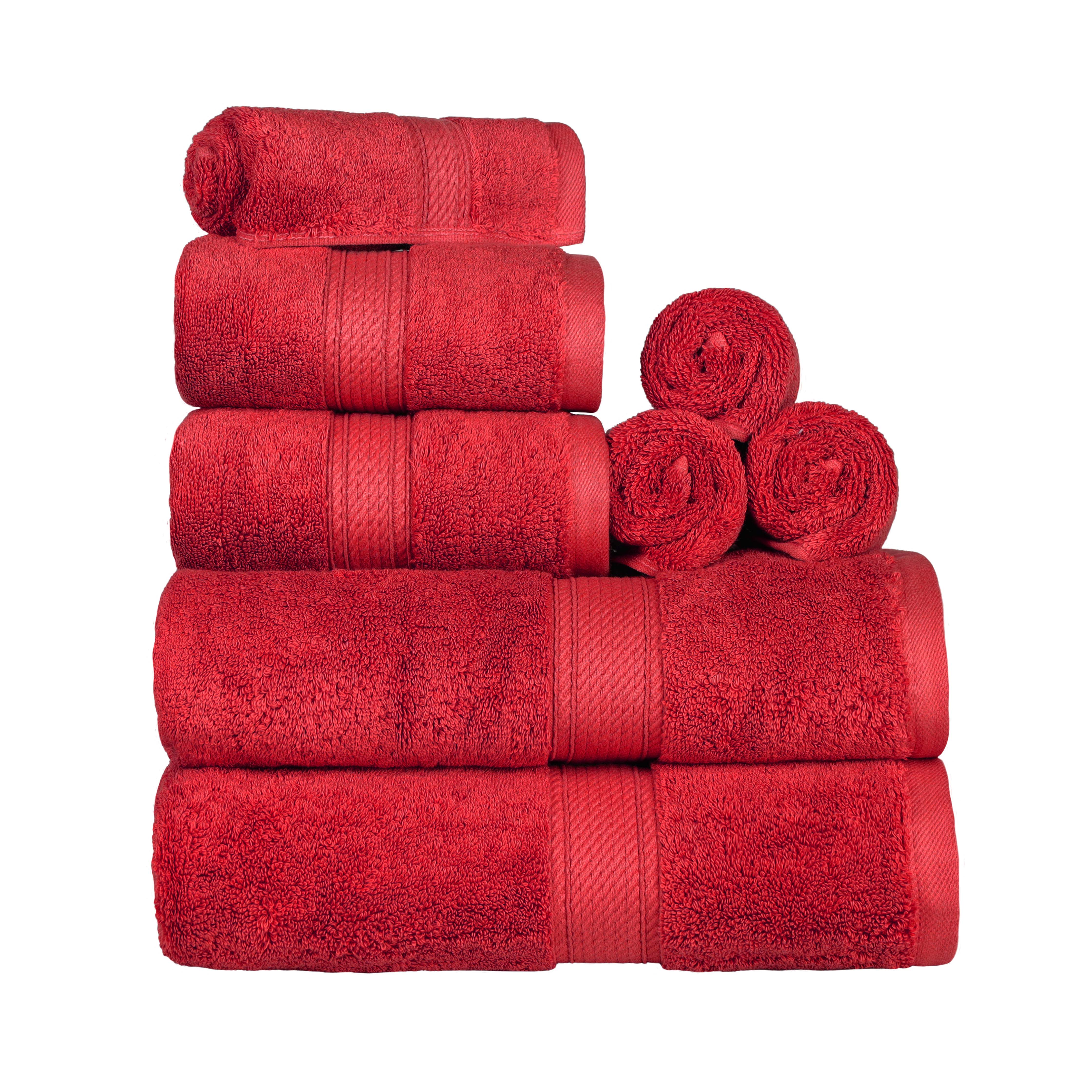 Madison Egyptian Cotton Pile Plush Heavyweight 8 Piece Towel Set - Towel Set by Superior