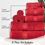 Madison Egyptian Cotton Pile Plush Heavyweight 8 Piece Towel Set - Towel Set by Superior