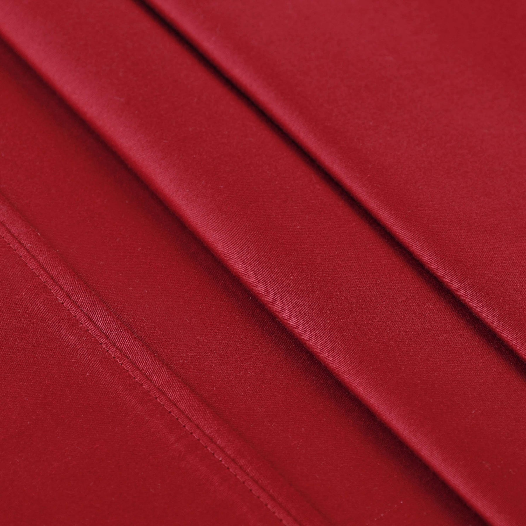 Egyptian Cotton 300 Thread Count Solid Deep Pocket Bed Sheet Set - Red